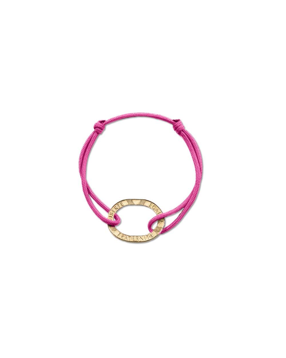 Bracelet Bastille - 10 francs or - Rose Vif – vue 2 – Le Sou Français