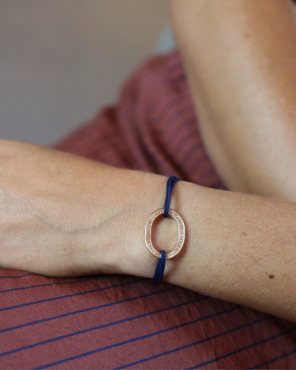 Bracelet Bastille - 10 francs or - Marine – Le Sou Français
