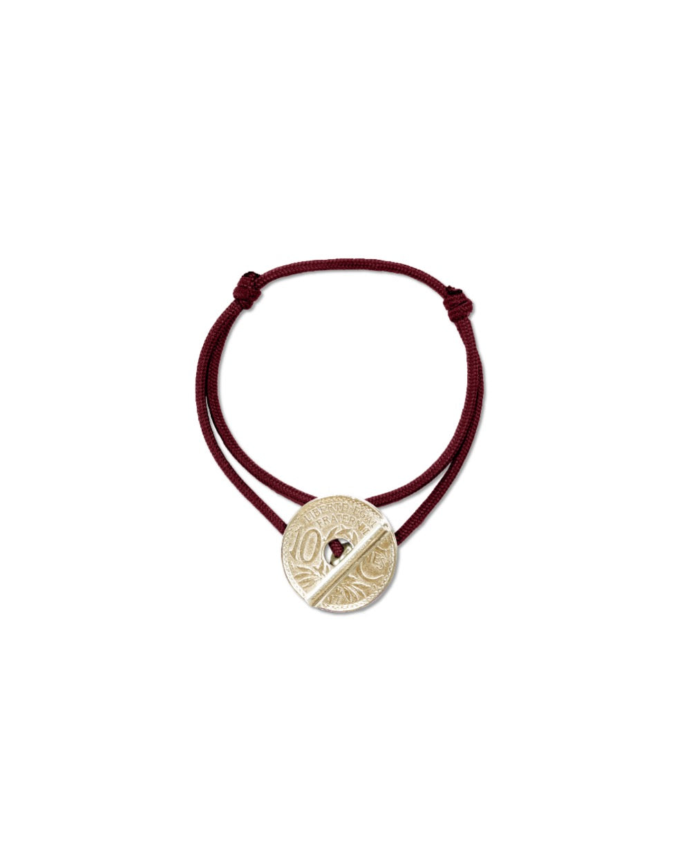 Bracelet le T - 10 centimes or - Bordeaux – vue 2 – Le Sou Français