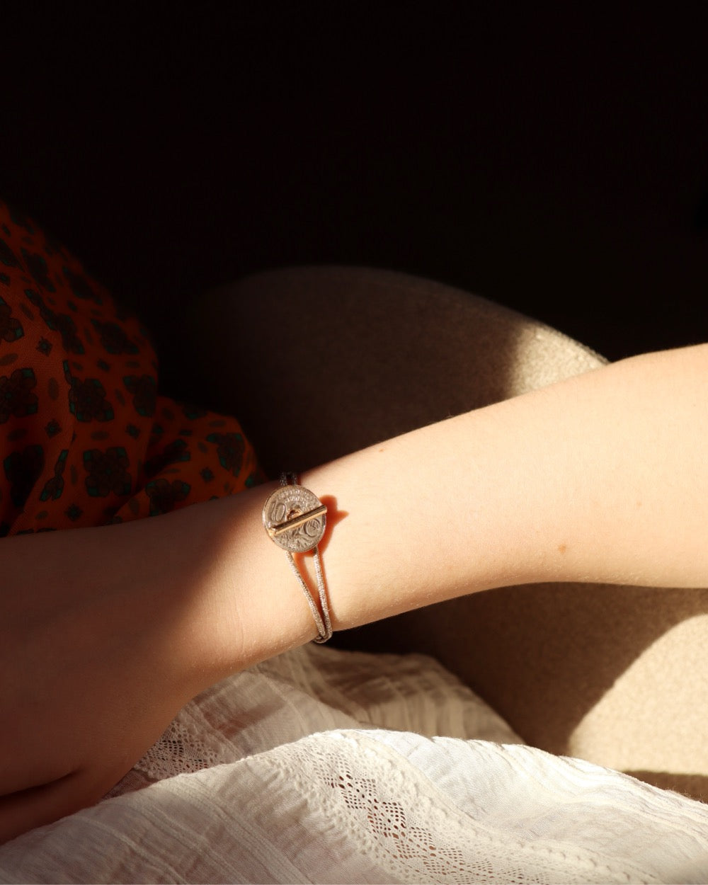 Bracelet le T - 10 centimes or - Doré – Le Sou Français