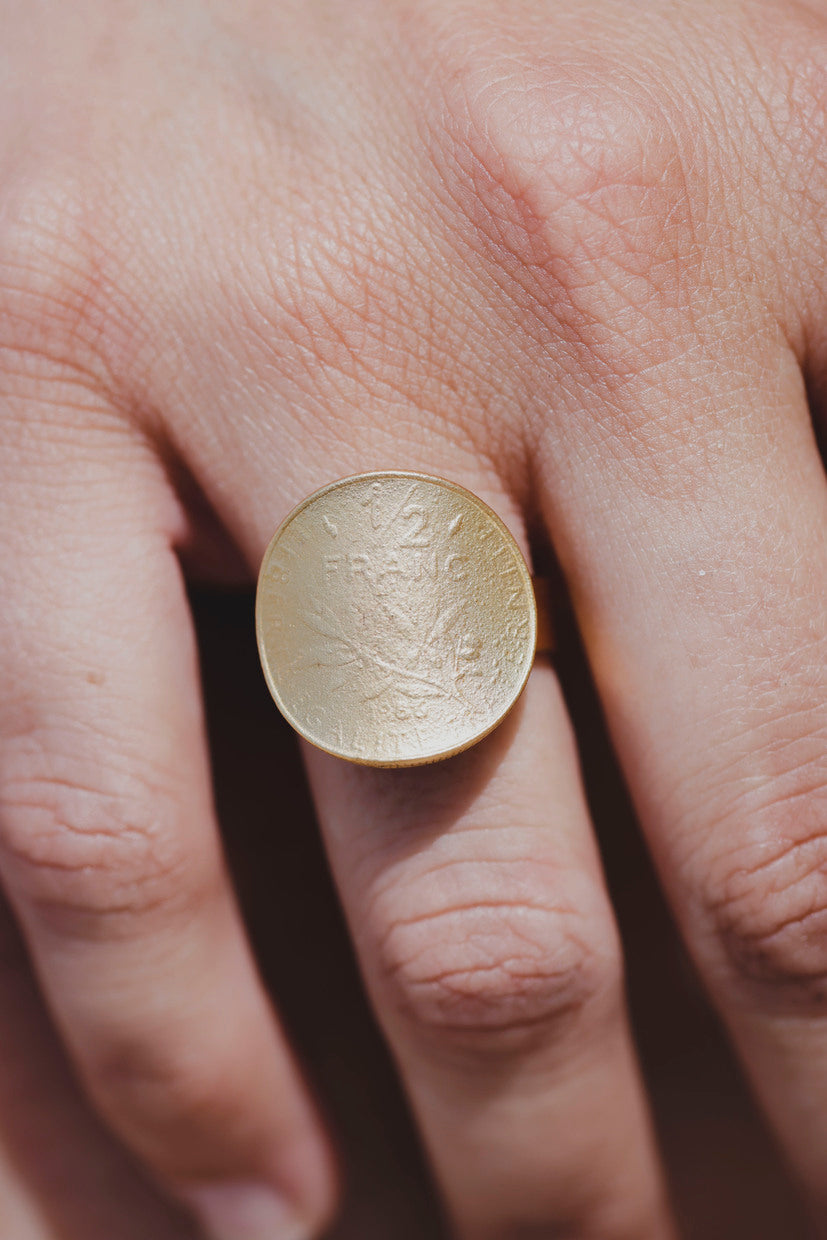 Bague - La Bordelaise courbée Or 1/2 Franc