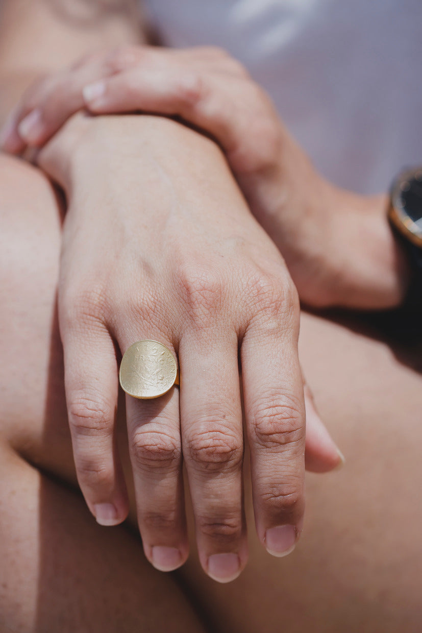 Bague - La Bordelaise courbée Or 1/2 Franc